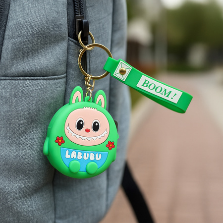 Cute Cartoon Character Coin Pouch With Keychain Wrist Strap