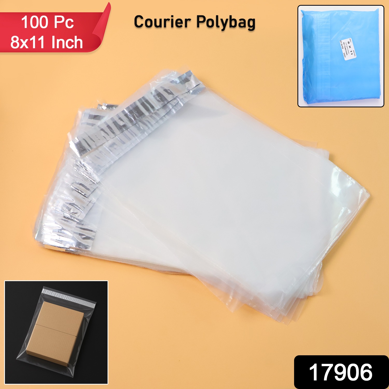 Self-adhesive Courier Polybags (8x11 Inch 100 Pc)
