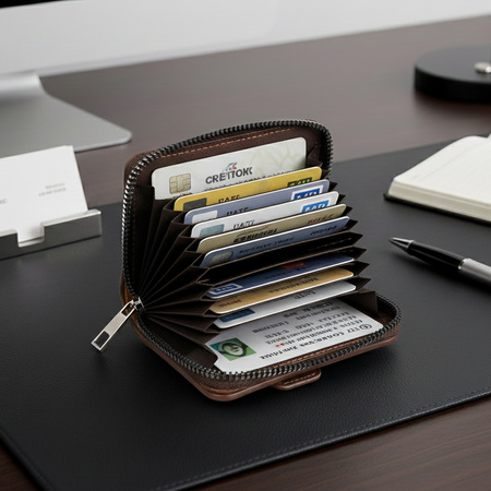 Premium Multipurpose Zip Closure Card Holder Wallet (1 Pc)
