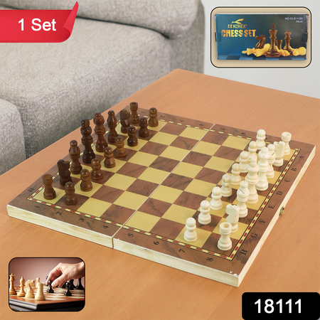 Foldable Wooden Chess Board Set (30  30 Cm  1 Set)