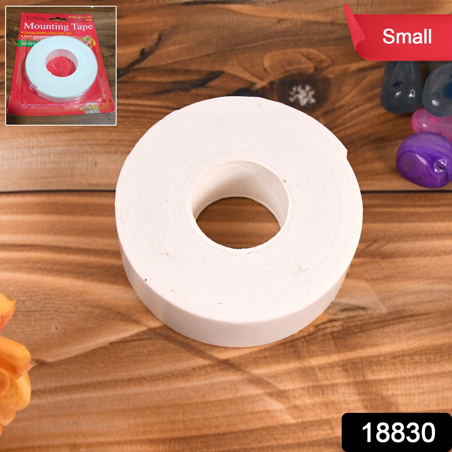 Small Strong Double Sided Tape Foam Mounting Tape (1 Pc Small)