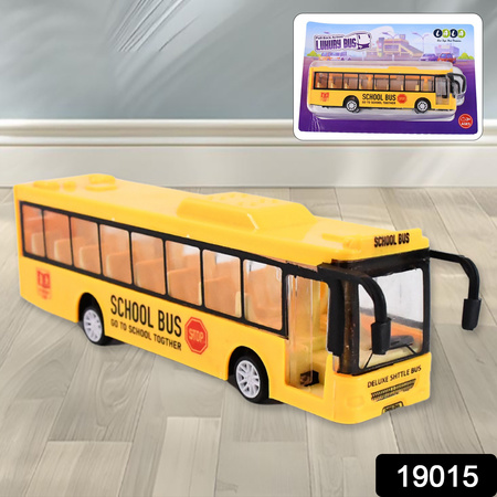 Inertia Bus Toys  High Simulation Yellow Fine Details Mini Bus Model Car Toys Prizes For Gift Collections
