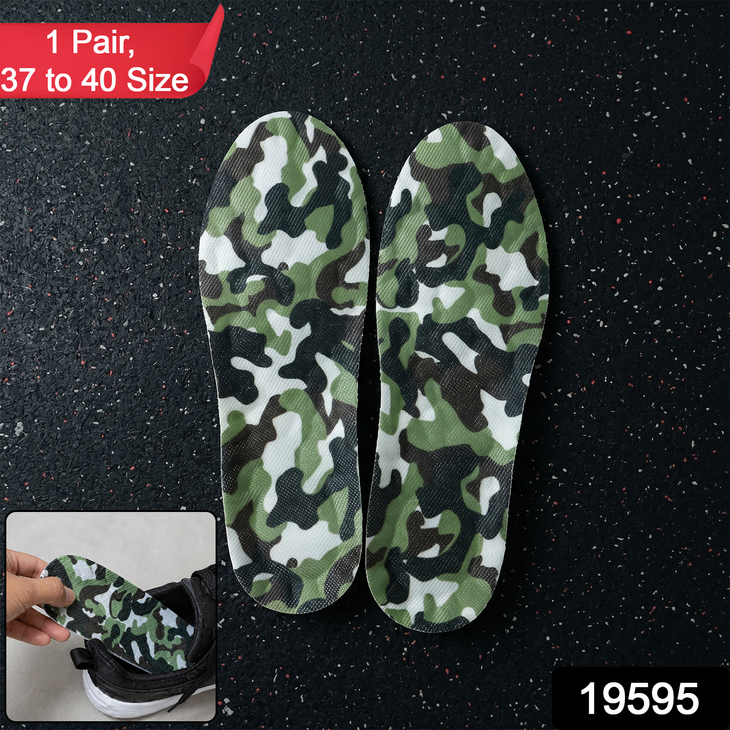 Comfort Fit Shoe Insole Cushion Pads (1 Pair 37 To 40 Size)