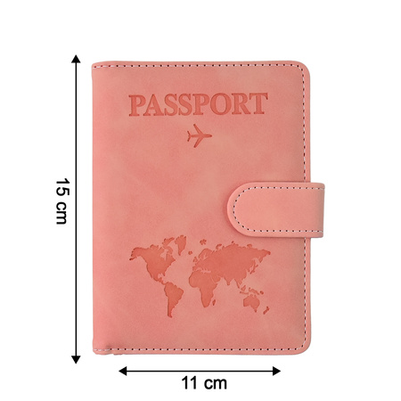 Premium World Map Design Travel Passport Holder Wallet (15x11cm 1 Pc)
