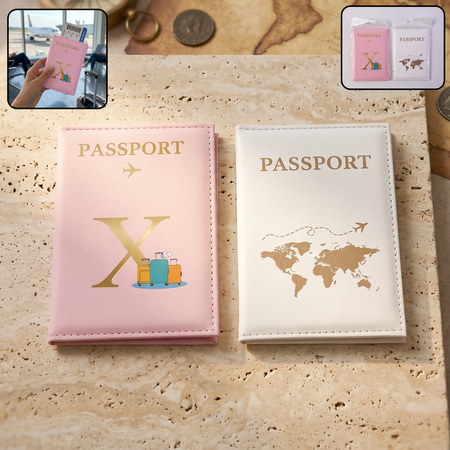 Mix Design Travel Passport Holder Wallet Document Organizer Cover Case (1 Pc)
