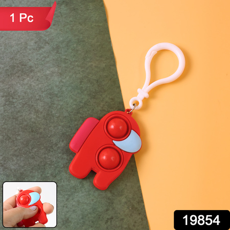 Pop-it Fidget Keychain Toy - (1 Pc Mix Color)