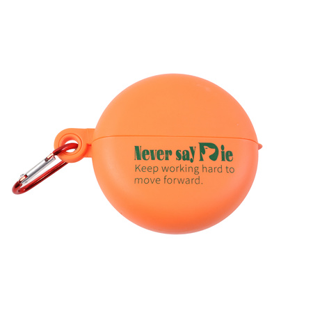 Plastic Round Multi-purpose Empty Storage Box With Keychain (1 Pc)