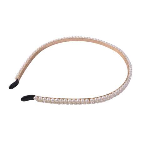 Premium Pearl Embellished Slim Hairband (1 Pc)