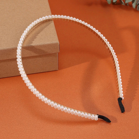 Premium Pearl Embellished Slim Hairband (1 Pc)