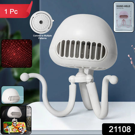 Rechargeable Handheld Mini Projector Fan (1 Pc)