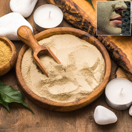 Natural Multani Mitti (Fullers Earth) Face Body Care Powder (10 To 12 Gm 1 Pkt)