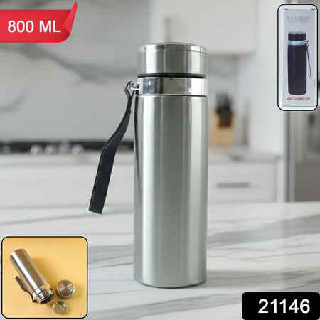 Stainless Steel Vacuum Insulated Flask Bottle With Leakproof Lid (1 Pc 800 Ml)