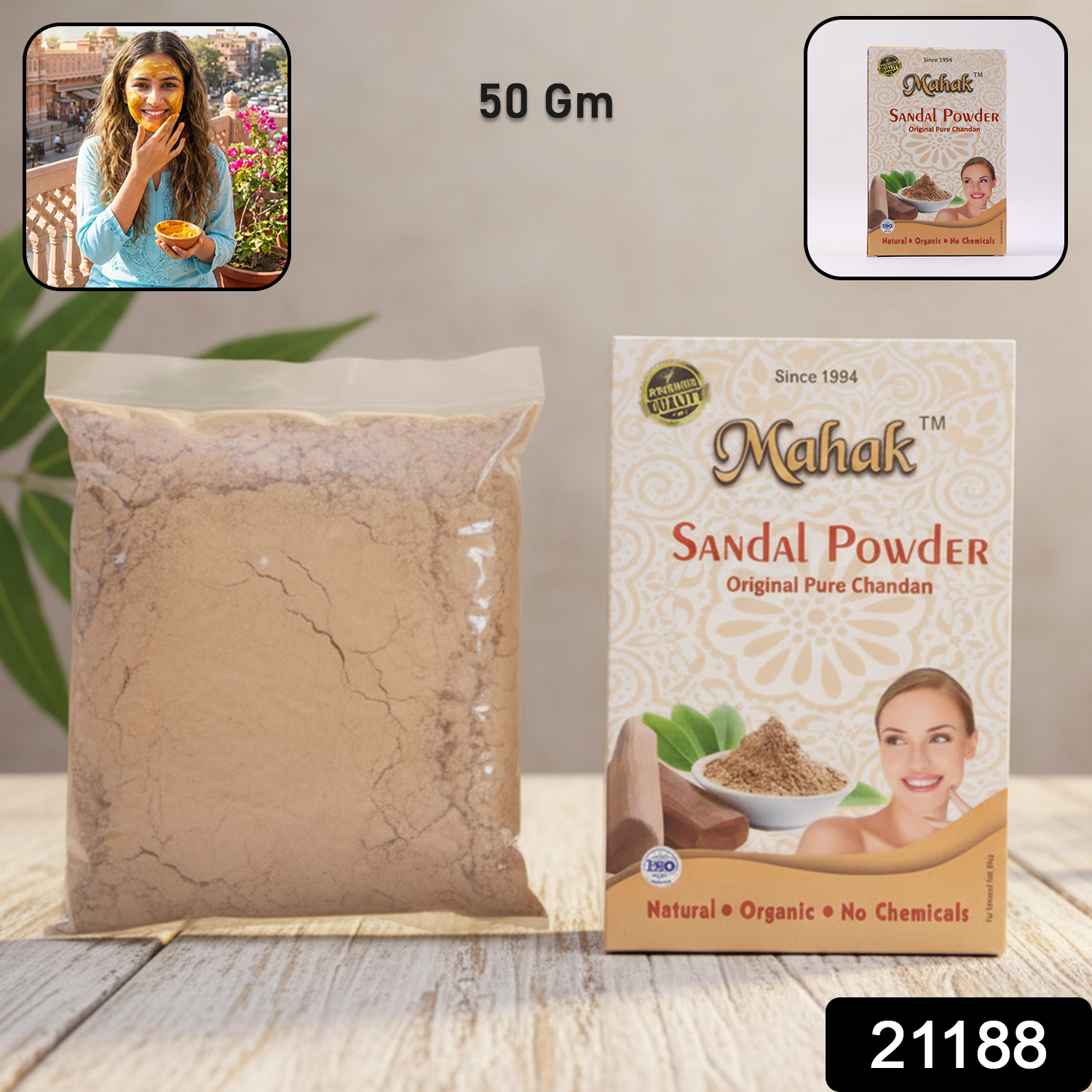Natural Sandal Powder For Traditional Skincare 50 Gm