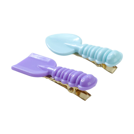 Cute Spoon Spatula Shape Decorative Hair Clip Set (4 Pc)