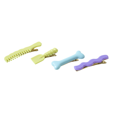 Decorative Alligator Hair Clips Set For Girls Women Cute Styling Pins (4 Pc)