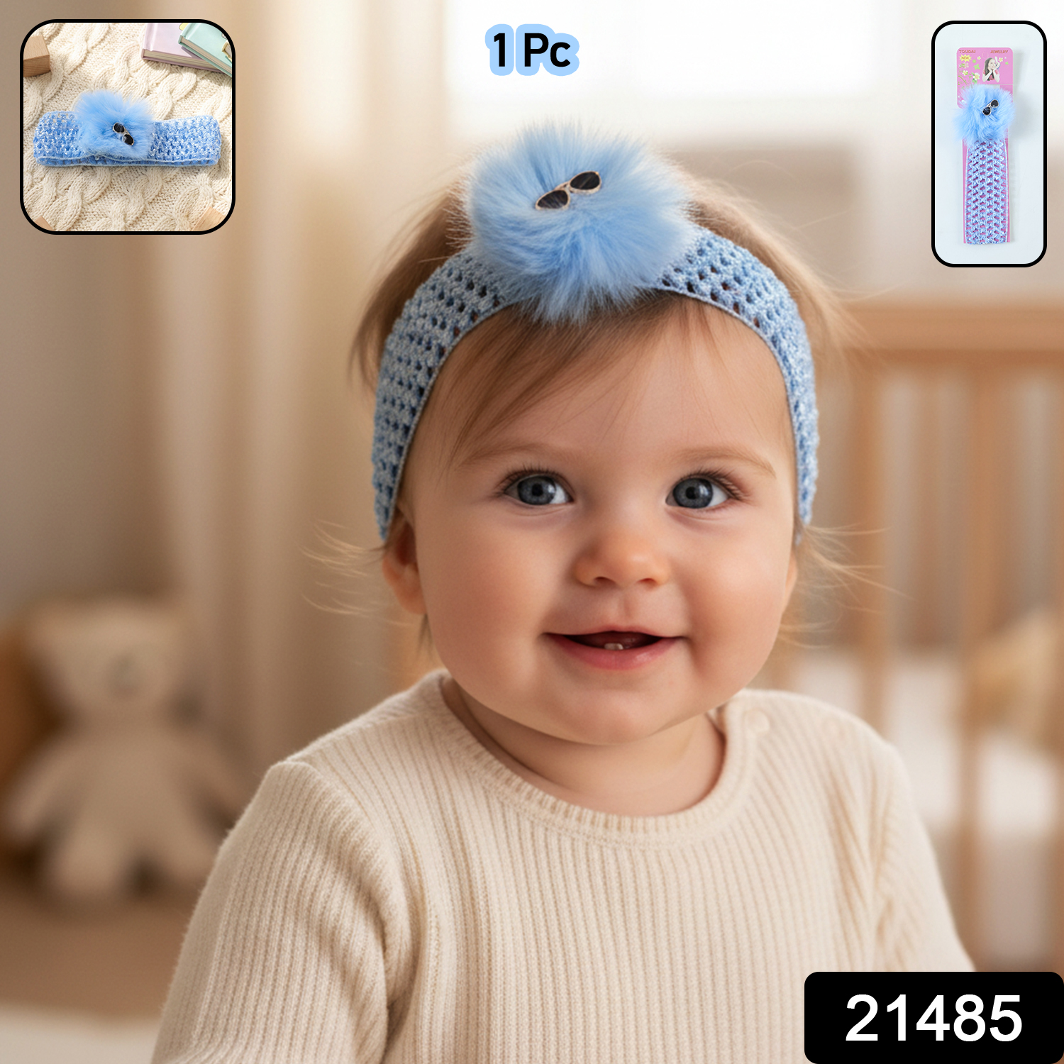 Baby Girls Cute Hair Band With Soft Elastic Stretch Headband (1 Pc)