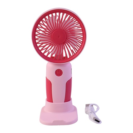Mini Handheld Rechargeable Personal Fan With Stand Portable Usb Desk Fan (1 Pc)