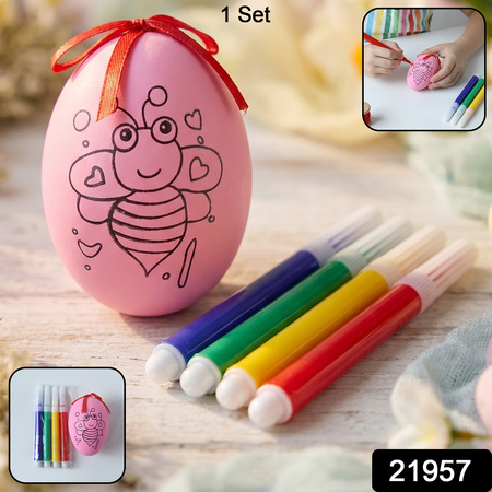 Creative Diy Paint Egg And Color Pens (1 Set)
