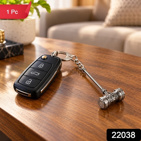 Metal Hammer Design Keychain With Clip Ring For Car Keys And Bags (1 Pc)