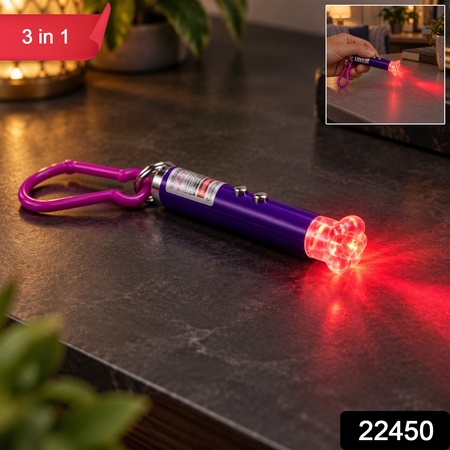 Laser Pointer Keychain Light With Flower Cap And Clip For Portable Daily Carry