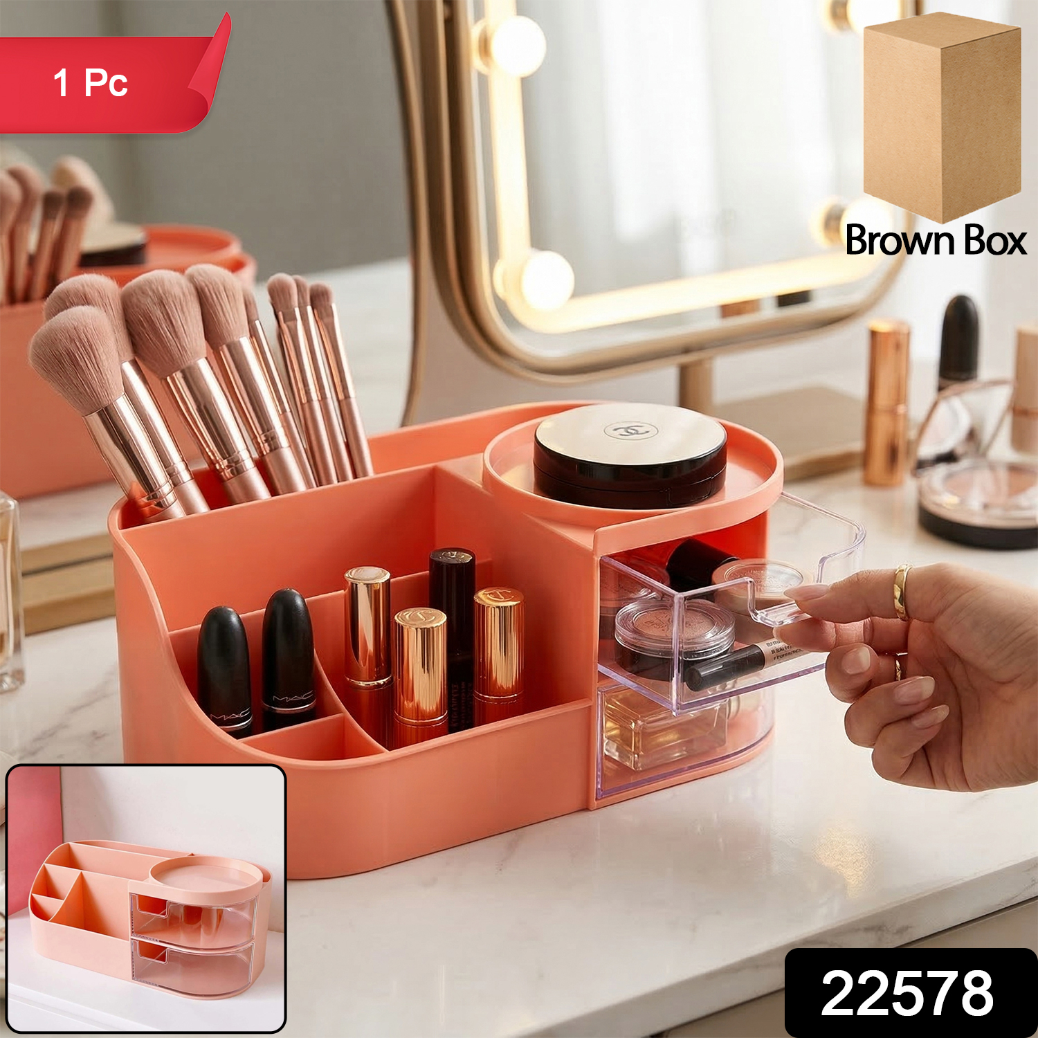 Multipurpose Makeup Organizer Storage Box (1 Pc)