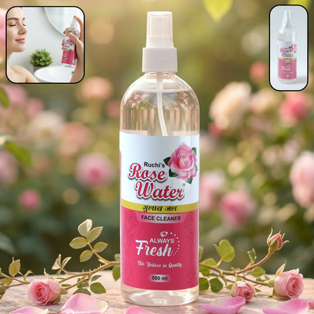 Rose Water Face Cleanser Spray Bottle (1 Pc 500 Ml)
