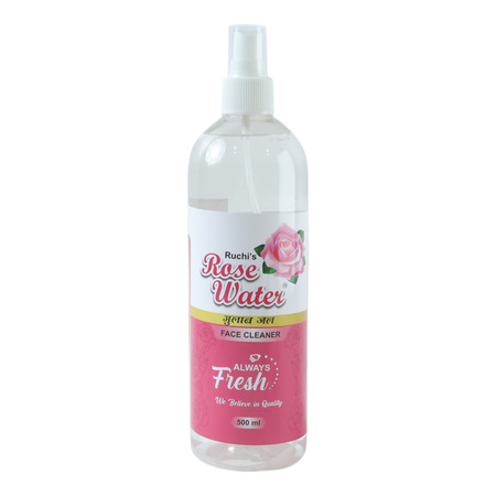 Rose Water Face Cleanser Spray Bottle (1 Pc 500 Ml)
