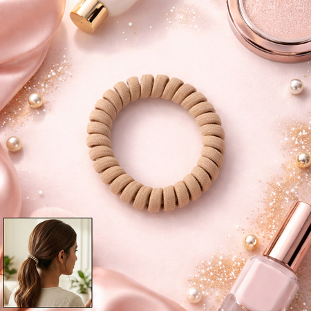 Soft Stretchable Telephone Wire Style Hair Bands Set (1 Pc)