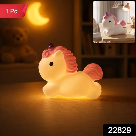 Unicorn Led Night Light Cute Silicone Bedside Lamp For Kids (1 Pc)