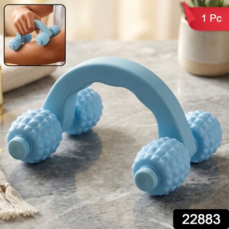 Handheld 4 Roller Body Massager For Muscle Relaxation Arms Legs And Back (1 Pc)