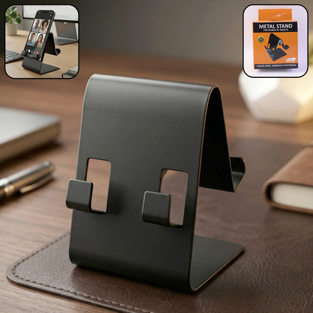 Metal Mobile Phone Tablet Stand (1 Pc Black Color)