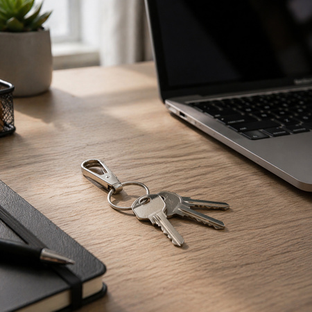 Heavy Duty Metal Keychain Clip With Key Ring Key Clasp (1 Pc)