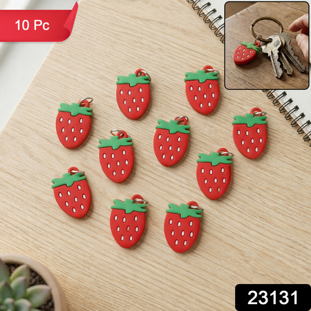 Strawberry Design Bag Charm Keychain Set (10 Pc)