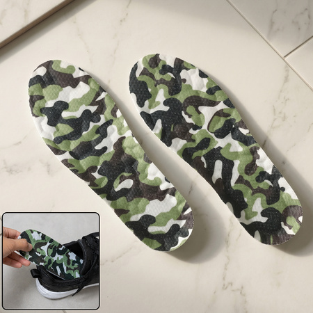 Camouflage Comfort Shoe Insoles Soft Cushion (1 Pair 35 To 38 Size)