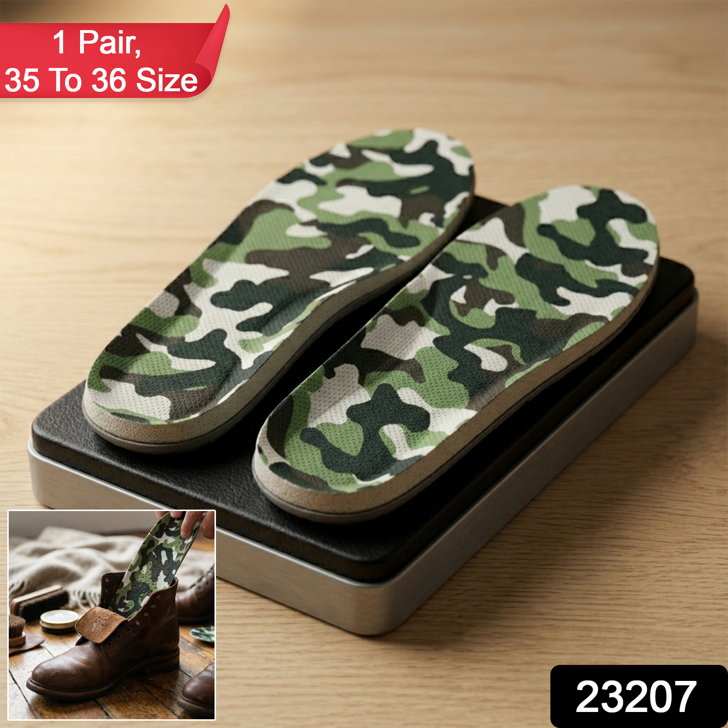 Lightweight Printed Foot Insoles For Daily Use (1 Pair 35 To 36 Size)