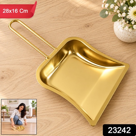 Metal Dustpan With Loop Handle For Everyday Floor Cleaning (1 Pc 28x16 Cm)
