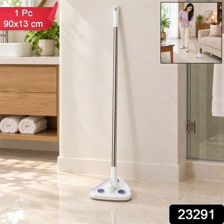 Long Handle Triangular Cleaning Mop For Floors And Corners (1 Pc 90x13 Cm)