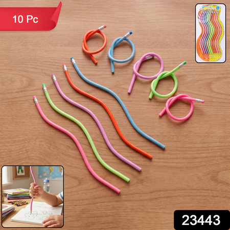 Flexible Bendy Soft Pencils With Eraser 10 Pc