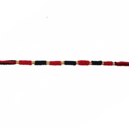 Handmade Black And Red Bracelet Rakhi For Brother (1 Pc)