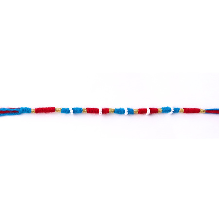 Handmade Blue And Red Thread Bracelet Rakhi (1 Pc)