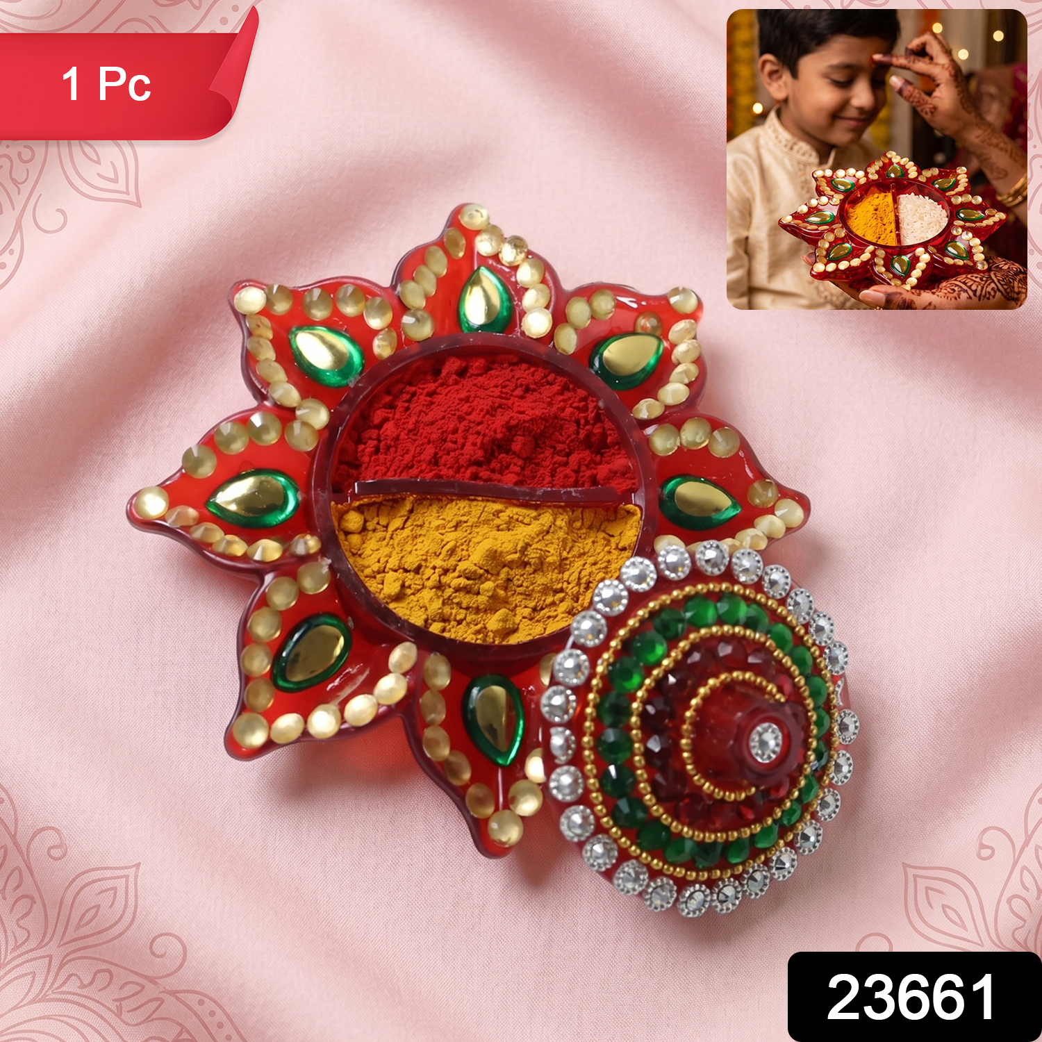 Handwork Decorative Kumkum Dani (1 Pc)