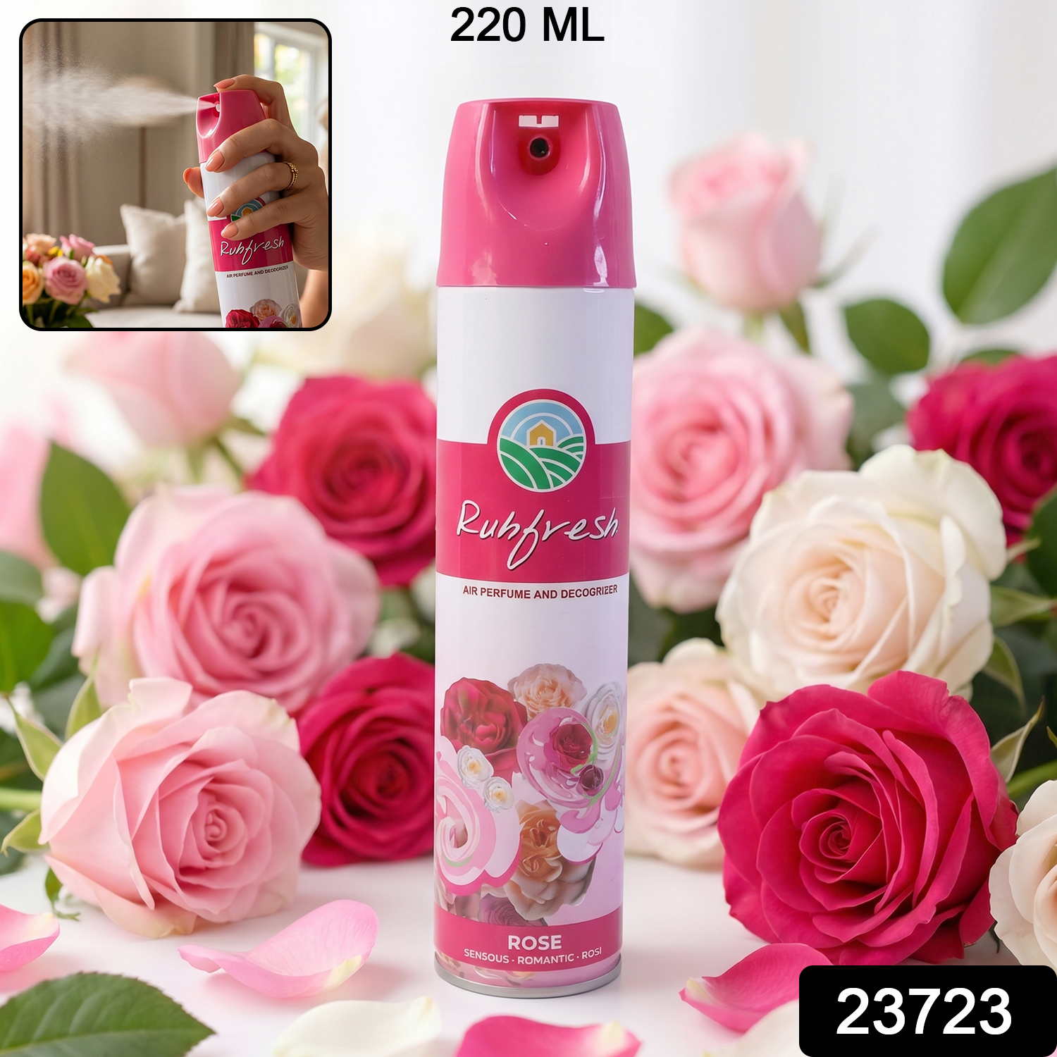 Rose Air Freshener Spray (1 Pc 220 Ml)