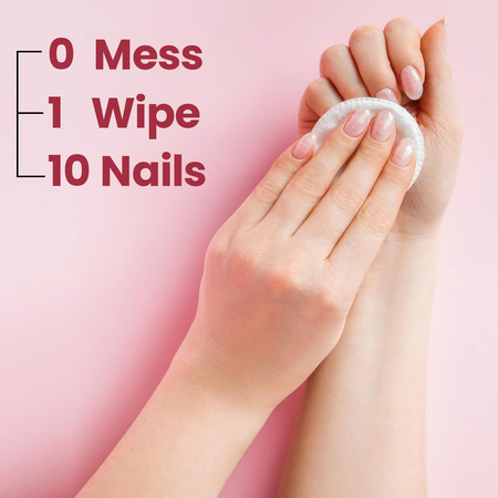 Nail Paint Remover Wet Wipes Acetone-free Gentle Nail Care Formula (1 Pc)