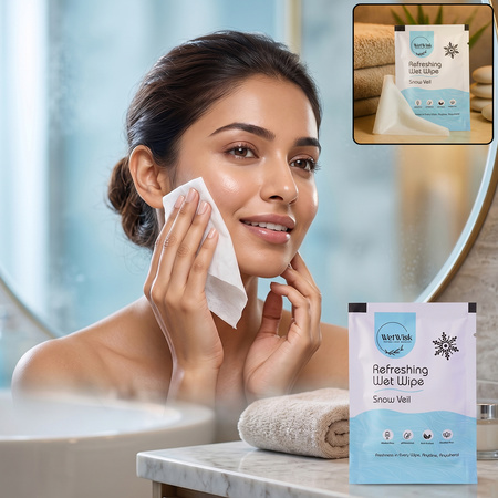 Snow Veil Refreshing Wet Wipes Face Body Hand Cleansing Wipes (1 Pc)