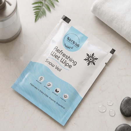 Snow Veil Refreshing Wet Wipes Face Body Hand Cleansing Wipes (1 Pc)