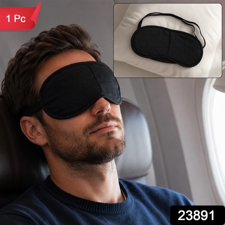 Soft Padded Sleeping Eye Mask With Elastic Strap For Travel And Relaxation (1 Pc)