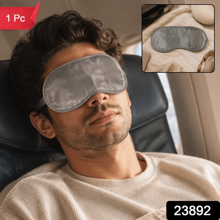 Soft Satin Sleeping Eye Mask With Elastic Strap For Travel And Relaxation (1 Pc)