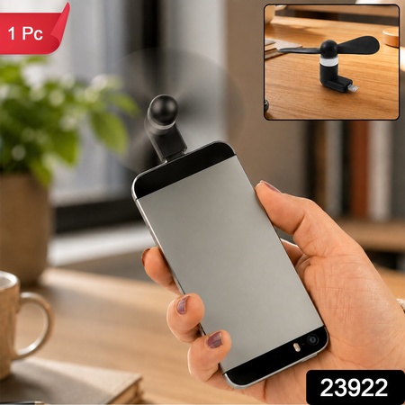 Portable Mini Usb Mobile Fan With Soft Blades For Phone Cooling And Travel (1 Pc)