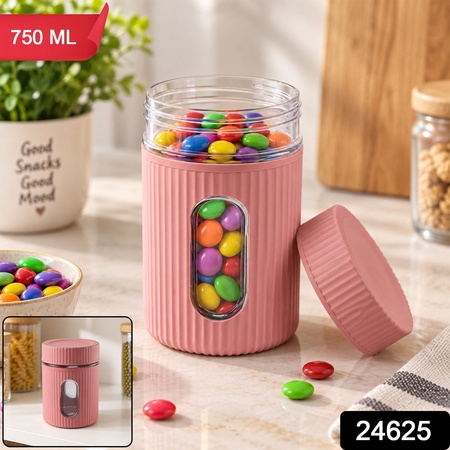 Plastic Storage Container 750 Ml With Window And Screw Lid (1 Pc)