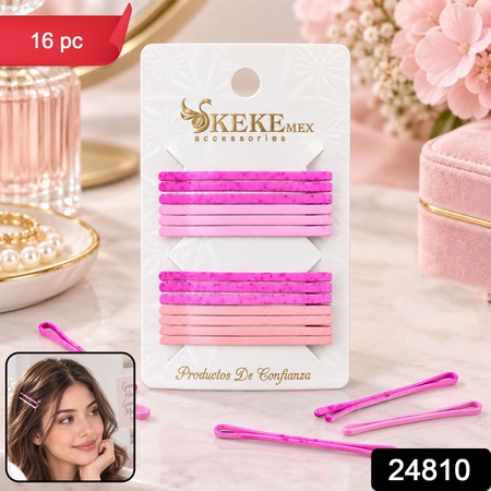 Metal Hair Pins With Smooth Coated Finish For Easy Everyday Hair Styling (16 Pc)